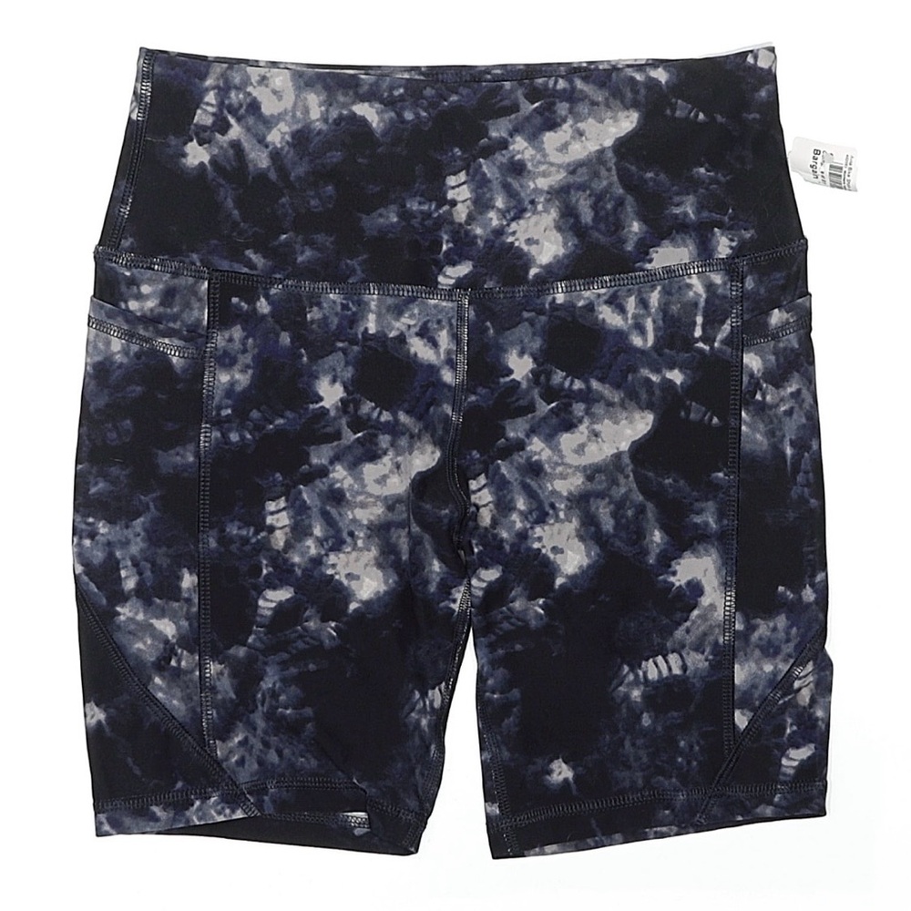 Avia Women’s Bike Shorts Blue/ Black Tie Dye, 5” Inseam